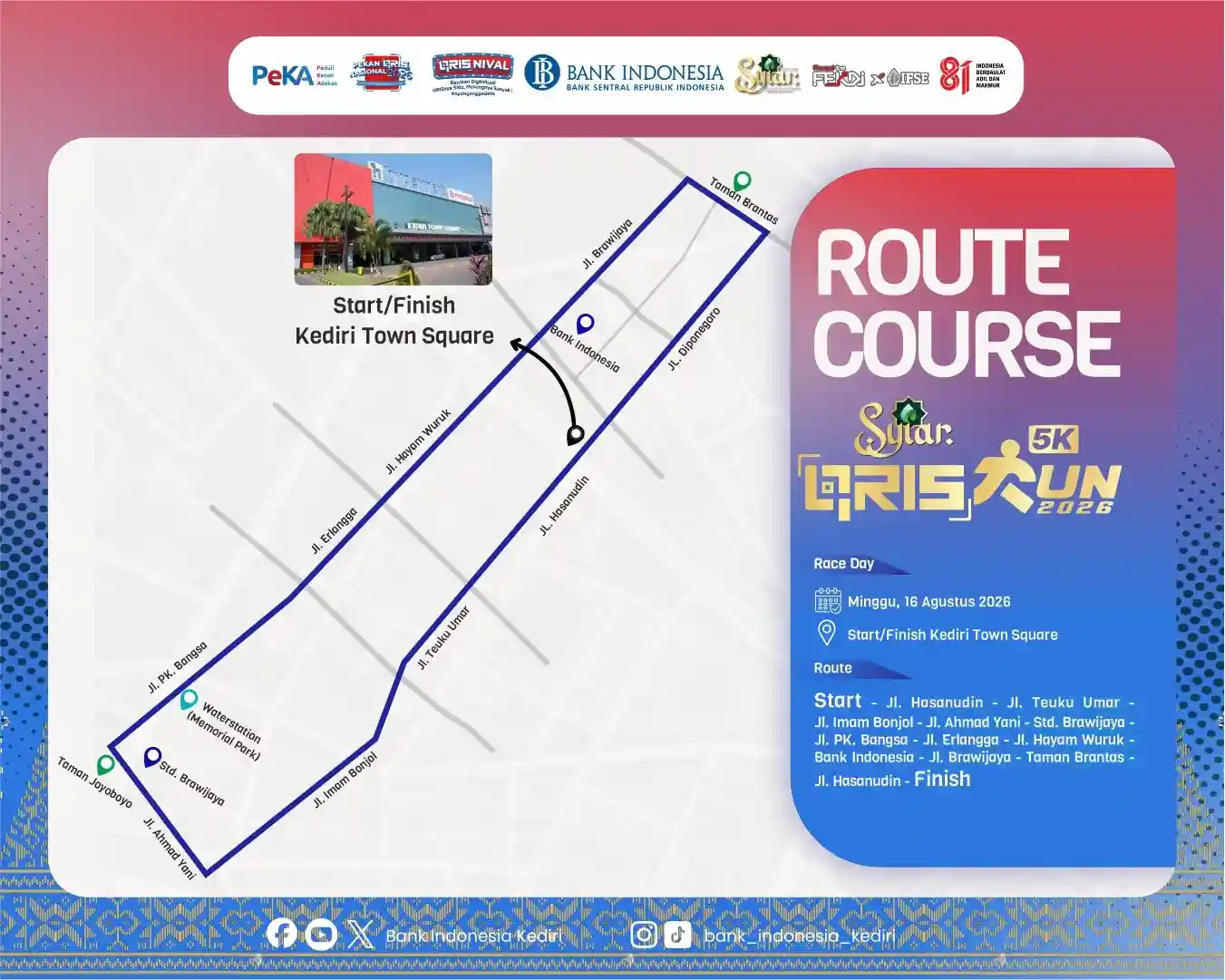 Peta Rute Syiar QRIS Run 2026